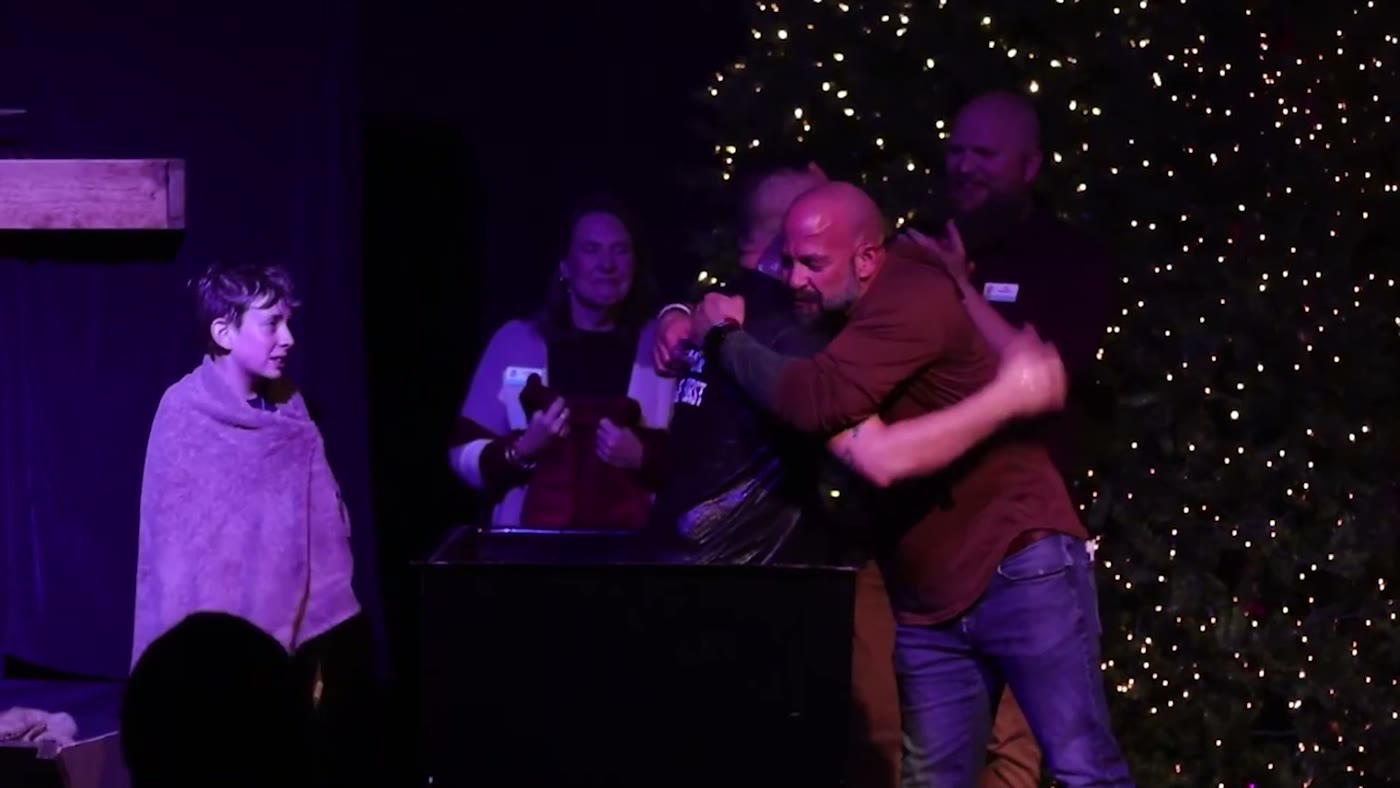 A joyful baptism moment at Destination Church